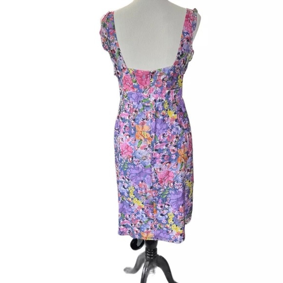Theory lightweight floral summer midi dress size 0 - Picture 2 of 7
